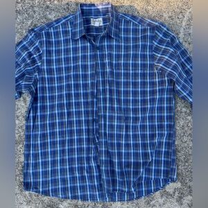 Clean Classic Cabela's Blue and Red Plaid Shirt Very Nice Comfy Size XL